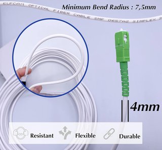 Elfcam cable fibra óptica monomodo 25m