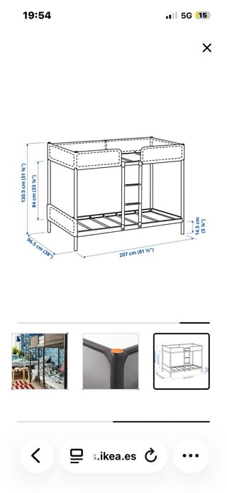 Litera de hierro Ikea