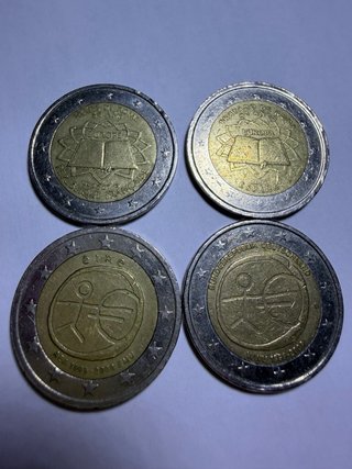Lote 4 monedas 2€ TDR EMU