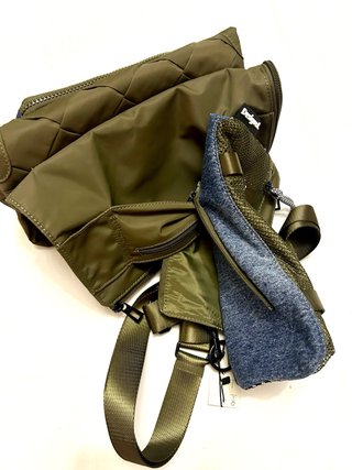 Mochila/bolso Desigual Marrón y Verde Militar