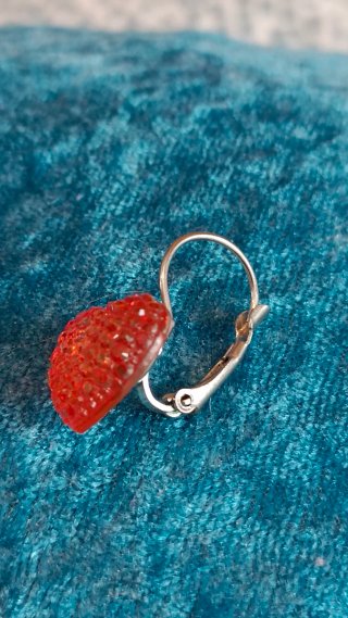 Pendientes Corazón Brillantes Tipo Color Coral
