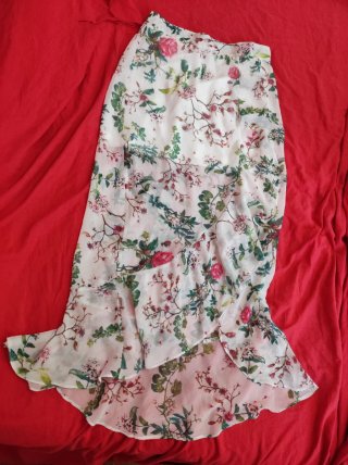 Falda larga estampada floral