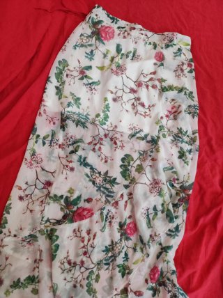 Falda larga estampada floral