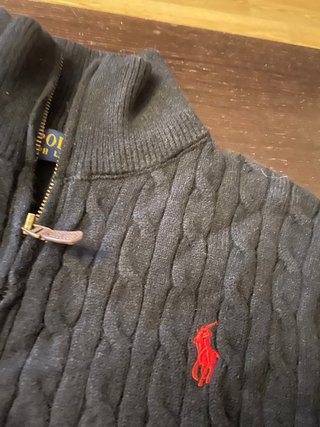 Jersey Polo Ralph Lauren Negro Cable Knit