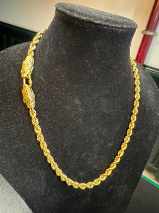 Cadena Oro 18k Macizo Cordon Snake Viper