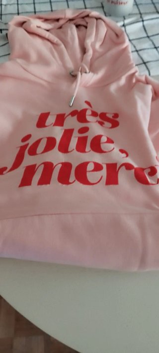 Sudadera rosa Très jolie, mère