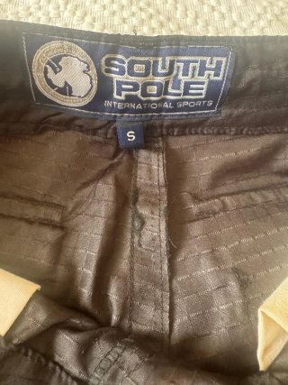Bermudas Cargo South Pole Talla S Hombre Negro