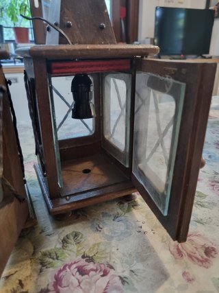 Coppia Lanterne Legno Vetro