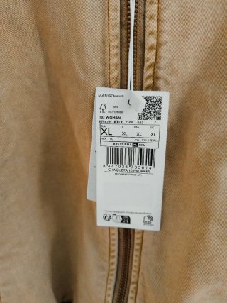 Chaqueta worker Mango XL/42 efecto tie-dye