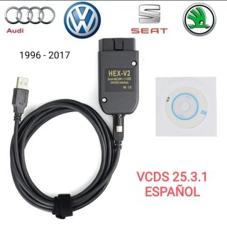 Cable diagnósis VAGCOM HEX V2 OBD VW 25.3