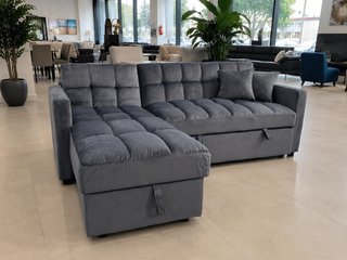 Sofá Cama Gris con Arcón