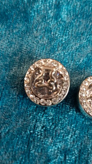 Pendientes plateados redondos con circonitas