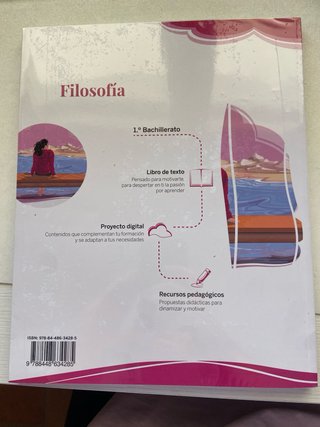 Libro filosofia 1 bachillerato ISBN: 978-84-486-3