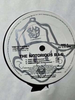 Vinilo Notorious BIG - Juicy / Unbelievable 12"