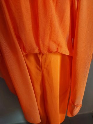 Vestido naranja tul vintage talla 46/48