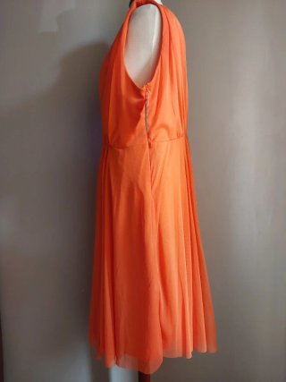 Vestido naranja tul vintage talla 46/48
