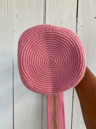 Bolso artesanal colombiano rosa