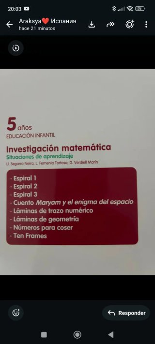 Investigación matemática 5 años - Espiral. ProDigi