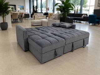 Sofá Cama Gris con Arcón