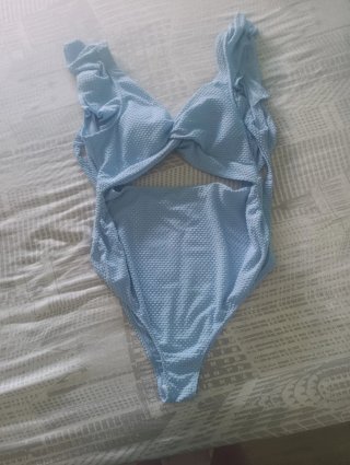 Bañador premamá azul