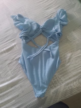 Bañador premamá azul
