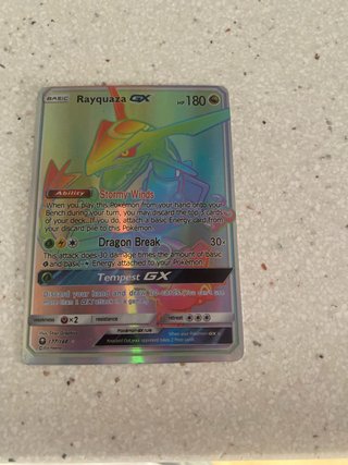 Carta Pokémon Rayquaza GX 177/168 Rainbow