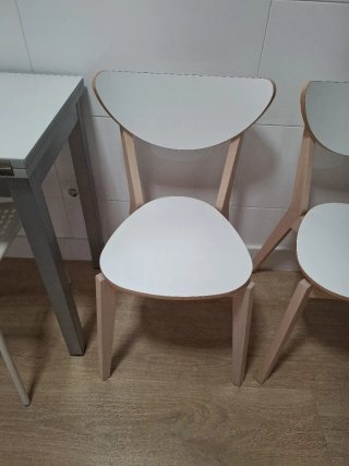 Silla ikea Madera abedul y madera Blan