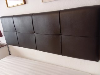Cabecero polipiel marrón chocolate 150