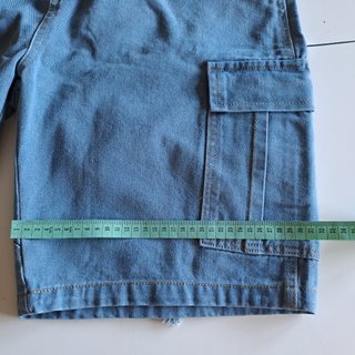 Pantalón Corto Cargo Vaquero Mujer Tiro Alto