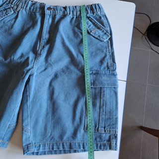 Pantalón Corto Cargo Vaquero Mujer Tiro Alto