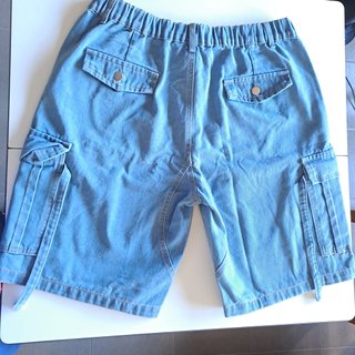 Pantalón Corto Cargo Vaquero Mujer Tiro Alto