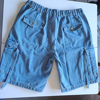 Pantalón Corto Cargo Vaquero Mujer Tiro Alto