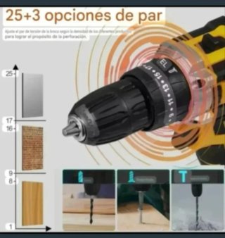 Taladro Atornillador Inalámbrico (2 Baterías)