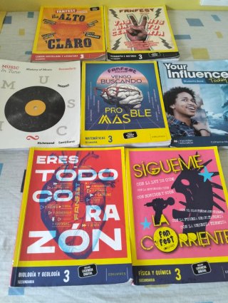 Lote de libros de 3⁰ de la ESO