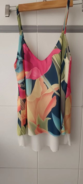 Camiseta tirantes floral S