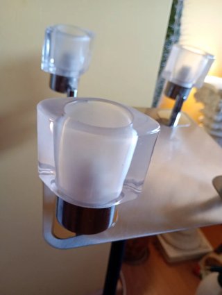 Lámpara de techo metal y cristal