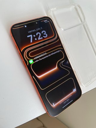 Funda transparente iPhone 14 Pro Max naranja