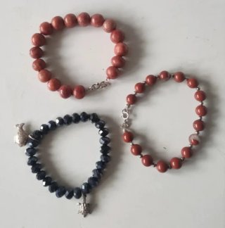 Pulseras Piedras Naturales y Plata Ley