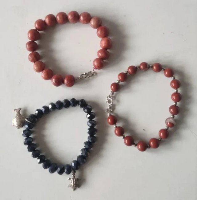 Pulseras Piedras Naturales y Plata Ley