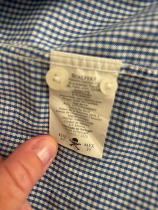 Camisa Scalpers cuadros azul Talla 39