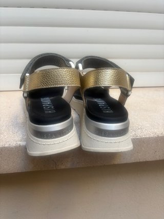 Sandalias Hispanitas Talla 39 Doradas/Plateadas
