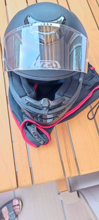 Casco Moto NZI Talla S Negro Mate