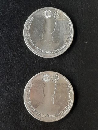 Lote plata 925 paises bajos 2 monedas + 1 certific