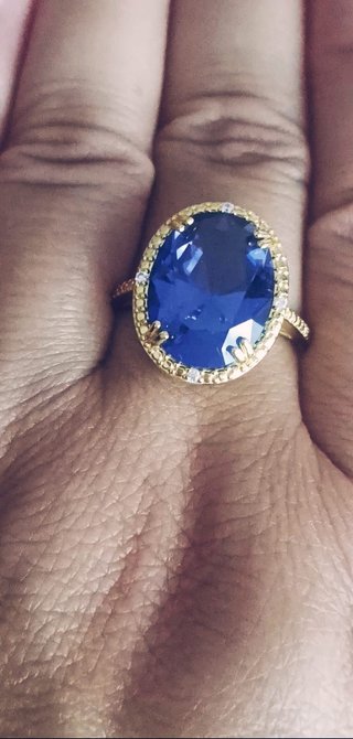 Anillo de Tanzanita y Plata de ley 925