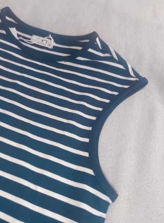 Camiseta sin mangas Milano rayas M