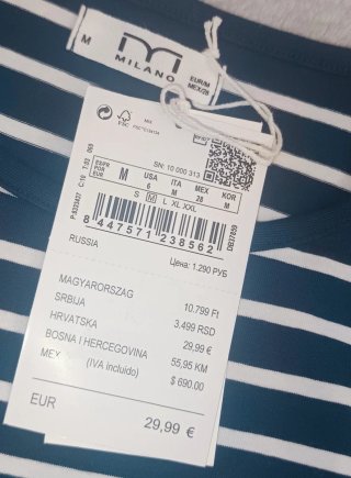 Camiseta sin mangas Milano rayas M