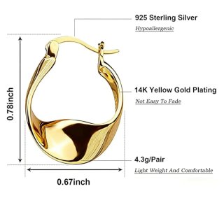 Pendientes dorados diseño moderno