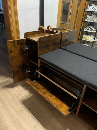 Banco zapatero con asiento y almacenaje