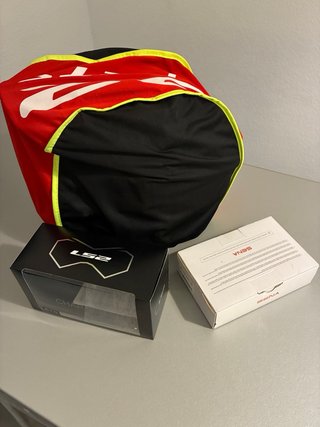 Casco LS2 MX702 Orange+gafas Off Road+SENA