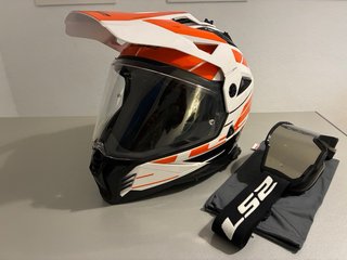 Casco LS2 MX702 Orange+gafas Off Road+SENA